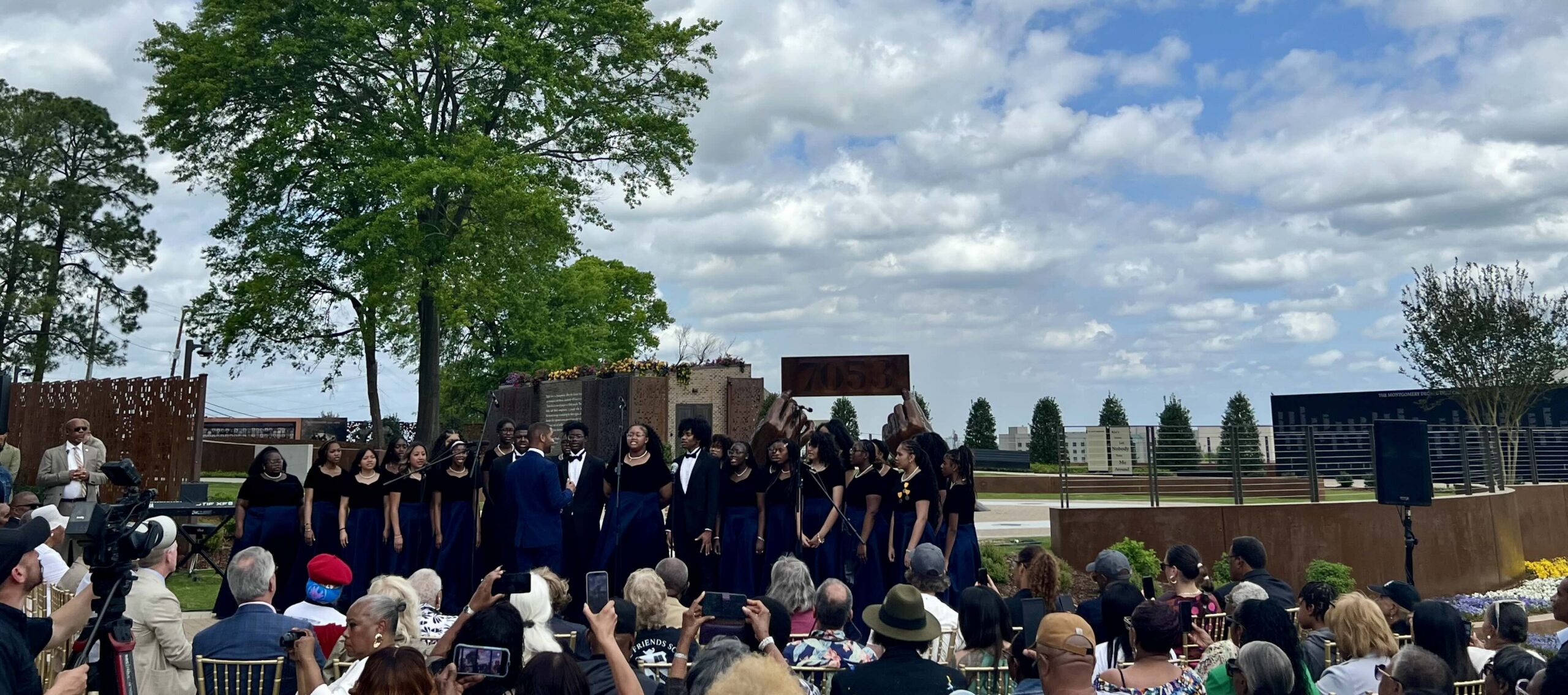 The choir from Booker T. Washington Magnet High School.